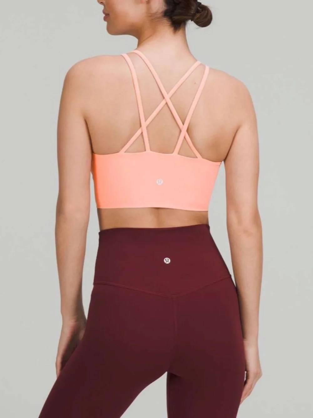 Lululemon Like a Cloud High-Neck Longline Bra in Dew Pink Size 6 B/C Cup